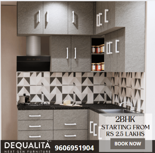 Transform your 2 BHK home with stylish interiors in Bangalore, starting at just ₹2.5 Lakhs with standard designs.