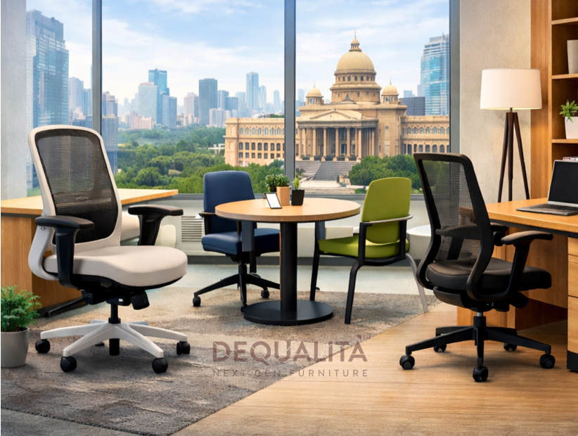 Ergonomic office furniture and modern workspace setup in Bangalore